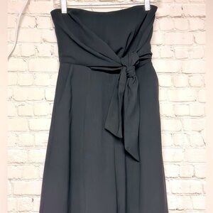 Entro Black Strapless Crop Jumpsuit w/Pockets | Size S